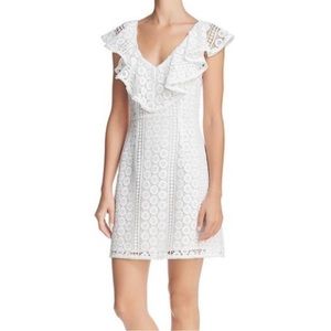 French Connection Massey White Lace Mini Dress, Size 0